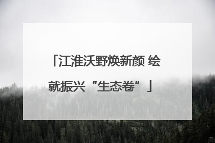 江淮沃野焕新颜 绘就振兴“生态卷”