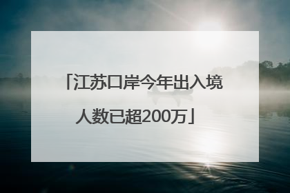 江苏口岸今年出入境人数已超200万