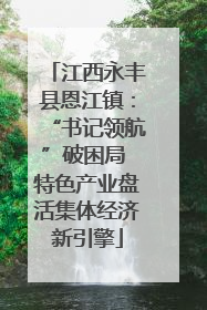 江西永丰县恩江镇：“书记领航”破困局 特色产业盘活集体经济新引擎