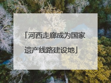 河西走廊成为国家遗产线路建设地
