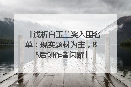 浅析白玉兰奖入围名单：现实题材为主，85后创作者闪耀