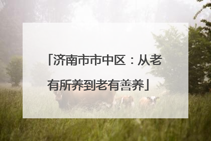 济南市市中区：从老有所养到老有善养
