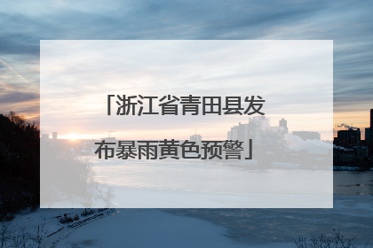 浙江省青田县发布暴雨黄色预警