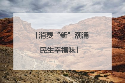 消费“新”潮涌 民生幸福味