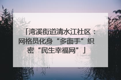 湾溪街道清水江社区：网格员化身“多面手”织密“民生幸福网”