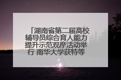 湖南省第二届高校辅导员综合育人能力提升示范观摩活动举行 南华大学获特等奖和一等奖
