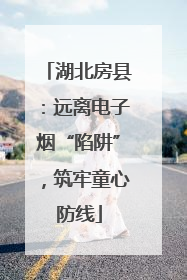 湖北房县：远离电子烟“陷阱”，筑牢童心防线