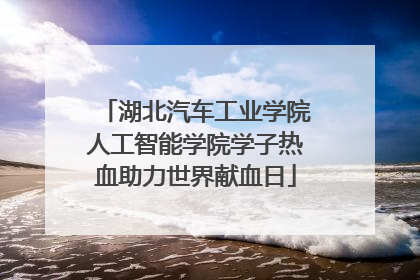 湖北汽车工业学院人工智能学院学子热血助力世界献血日