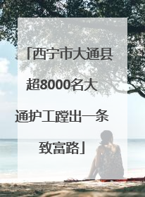 西宁市大通县超8000名大通护工蹚出一条致富路