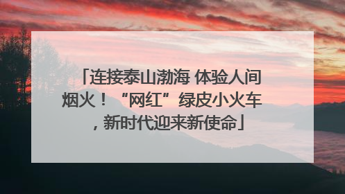 连接泰山渤海 体验人间烟火！“网红”绿皮小火车，新时代迎来新使命