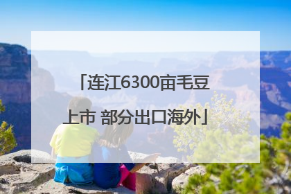 连江6300亩毛豆上市 部分出口海外