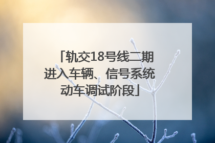 轨交18号线二期进入车辆、信号系统动车调试阶段