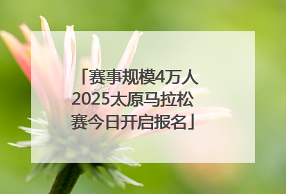 赛事规模4万人 2025太原马拉松赛今日开启报名