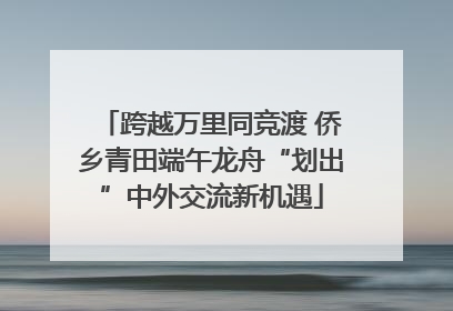 跨越万里同竞渡 侨乡青田端午龙舟“划出”中外交流新机遇