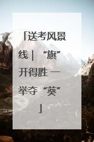 送考风景线｜“旗”开得胜 一举夺“葵”