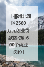 郴州北湖区2560万元创业贷款撬动近600个就业岗位