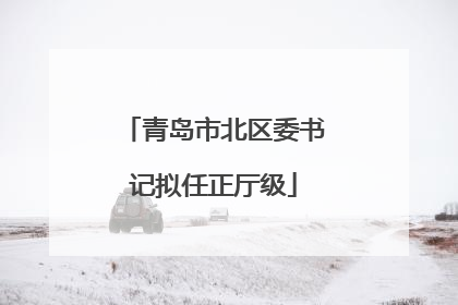 青岛市北区委书记拟任正厅级