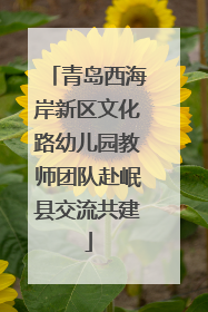 青岛西海岸新区文化路幼儿园教师团队赴岷县交流共建