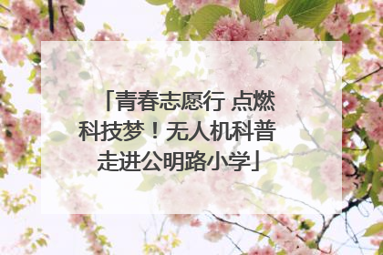 青春志愿行 点燃科技梦！无人机科普走进公明路小学