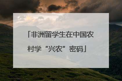 非洲留学生在中国农村学“兴农”密码