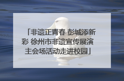 非遗正青春 彭城添新彩 徐州市非遗宣传展演主会场活动走进校园