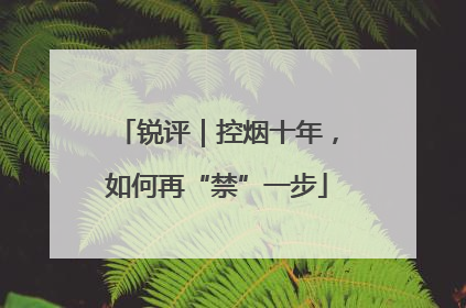 锐评｜控烟十年，如何再“禁”一步