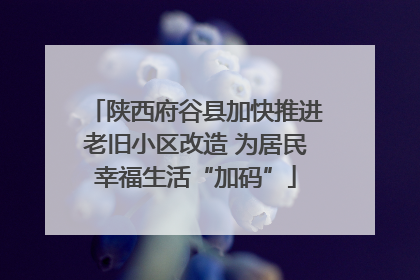 陕西府谷县加快推进老旧小区改造 为居民幸福生活“加码”