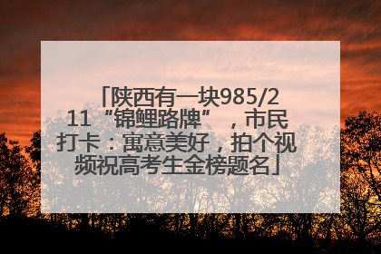 陕西有一块985/211“锦鲤路牌”，市民打卡：寓意美好，拍个视频祝高考生金榜题名