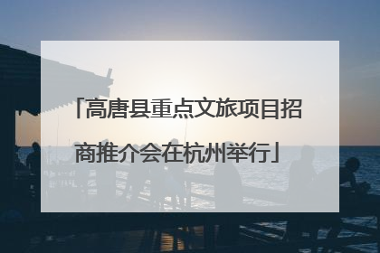 高唐县重点文旅项目招商推介会在杭州举行