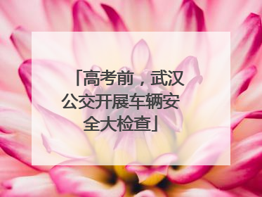 高考前，武汉公交开展车辆安全大检查