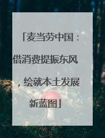 麦当劳中国：借消费提振东风，绘就本土发展新蓝图