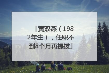 黄双燕（1982年生），任职不到8个月再提拔