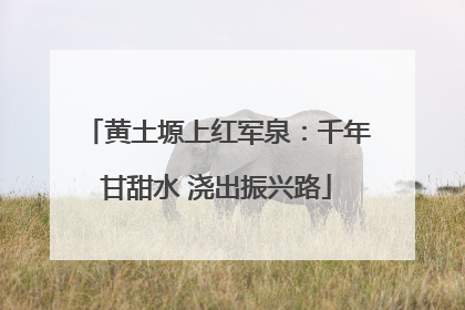 黄土塬上红军泉：千年甘甜水 浇出振兴路