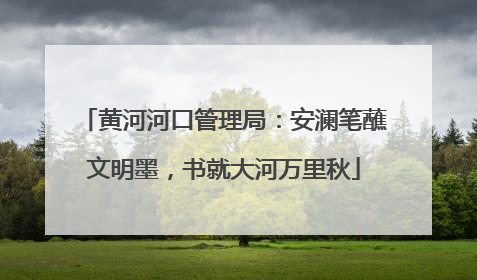 黄河河口管理局：安澜笔蘸文明墨，书就大河万里秋