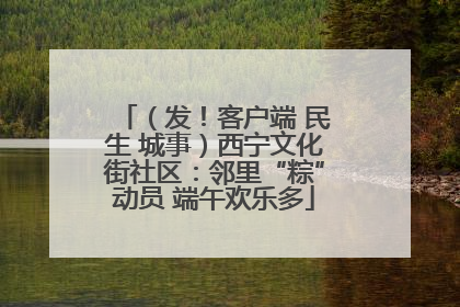 （发！客户端 民生 城事）西宁文化街社区：邻里“粽”动员 端午欢乐多