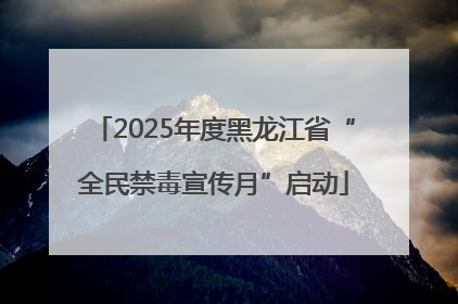 2025年度黑龙江省“全民禁毒宣传月”启动