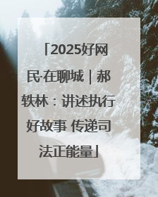 2025好网民·在聊城｜郝轶林：讲述执行好故事 传递司法正能量