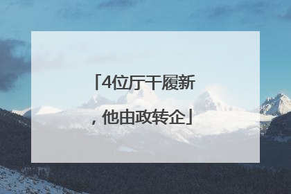 4位厅干履新，他由政转企